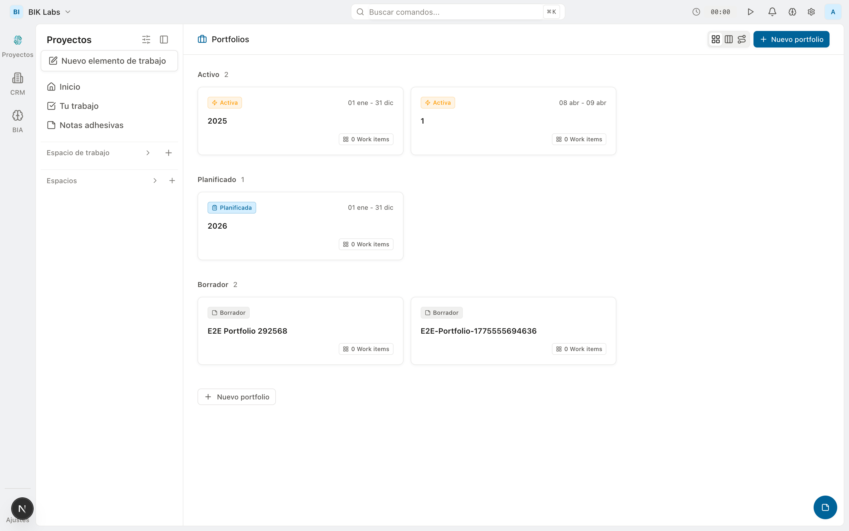 Gantt cross-proyecto
