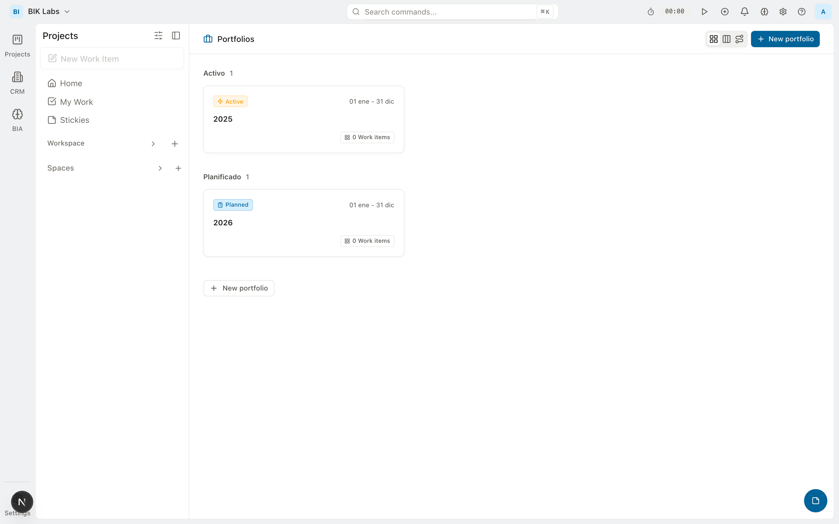Gantt cross-proyecto